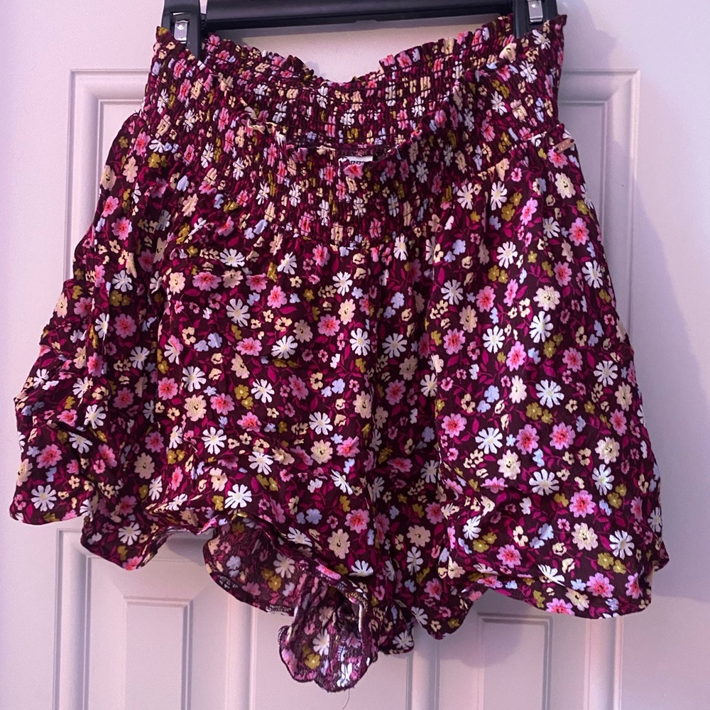 PINK floral shorts